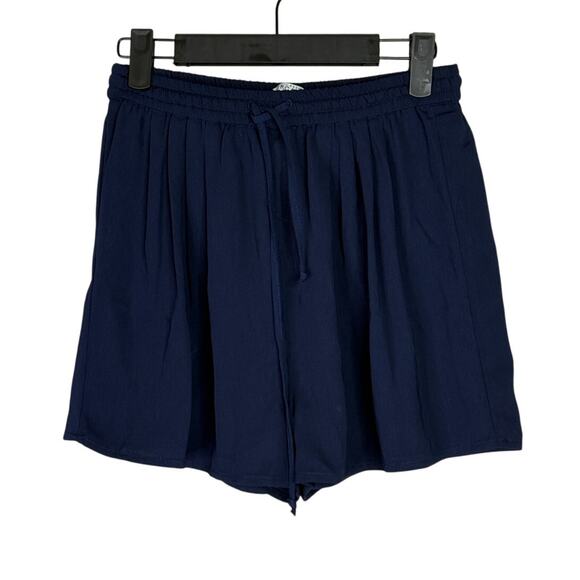 J Crew High Rise Dressy Pull On Tassel Drawstring Waist Tie Short XXS Navy Blue - Picture 13 of 15